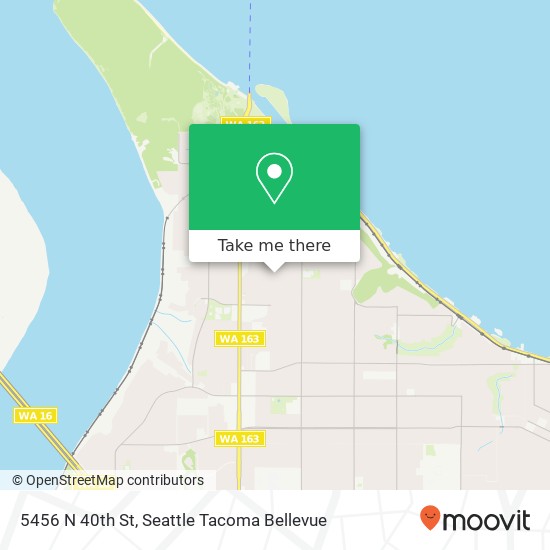 Mapa de 5456 N 40th St, Tacoma, WA 98407