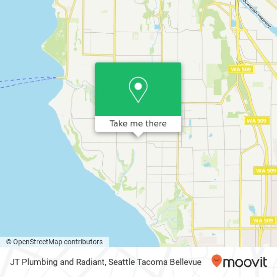 Mapa de JT Plumbing and Radiant, 10429 28th Ave SW