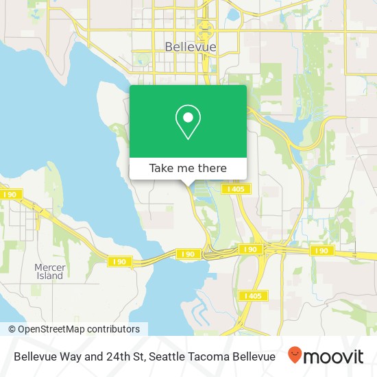 Bellevue Way and 24th St, Bellevue, WA 98004 map