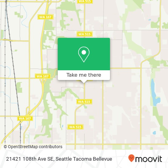 Mapa de 21421 108th Ave SE, Kent, WA 98031