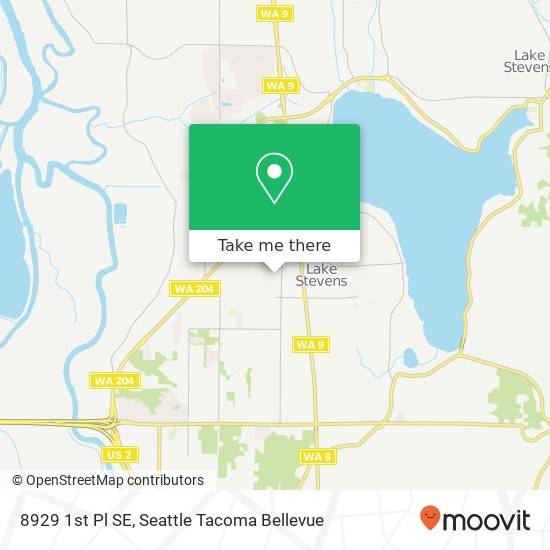 Mapa de 8929 1st Pl SE, Lake Stevens, WA 98258