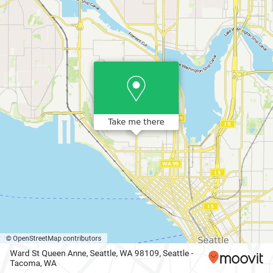 Ward St Queen Anne, Seattle, WA 98109 map