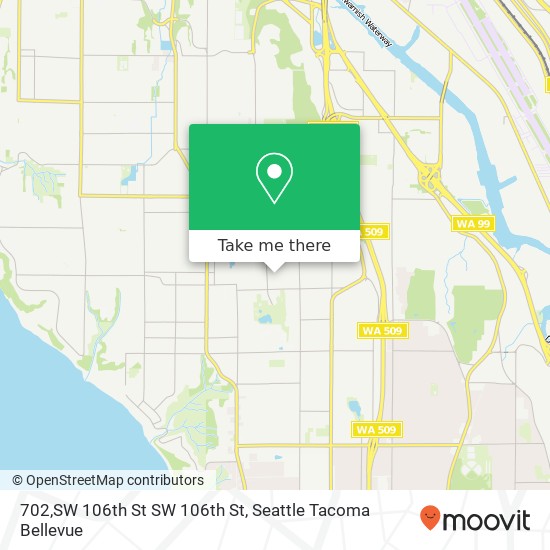 Mapa de 702,SW 106th St SW 106th St, Seattle, WA 98146