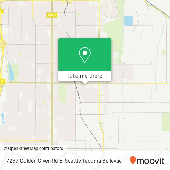 7237 Golden Given Rd E, Tacoma, WA 98404 map