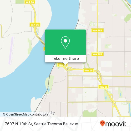 Mapa de 7607 N 10th St, Tacoma, WA 98406