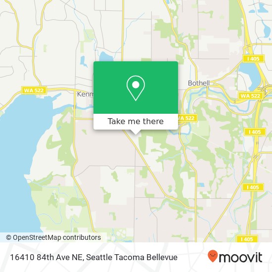 Mapa de 16410 84th Ave NE, Kenmore, WA 98028