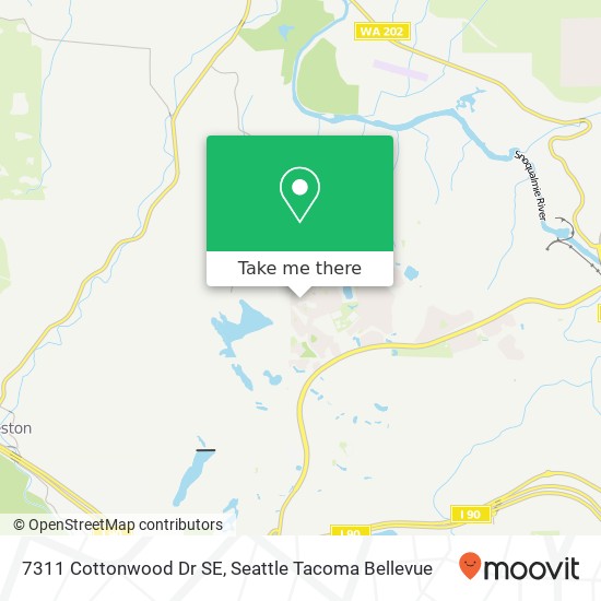Mapa de 7311 Cottonwood Dr SE, Snoqualmie, WA 98065