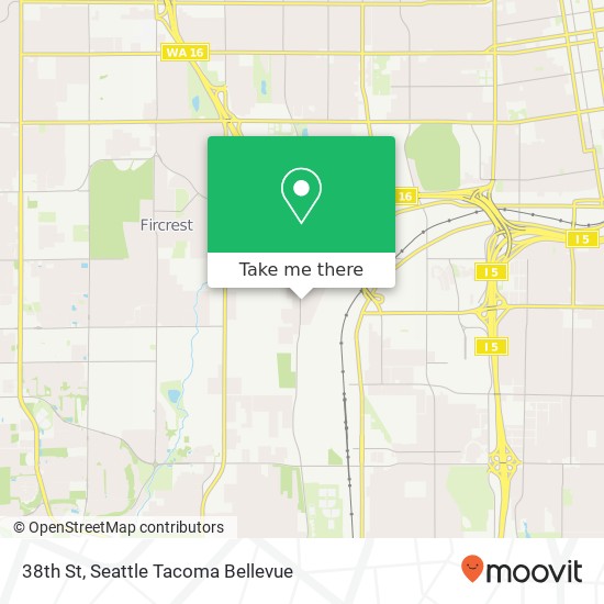 Mapa de 38th St, Tacoma, WA 98409