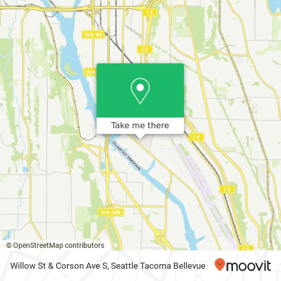 Mapa de Willow St & Corson Ave S, Seattle, WA 98108