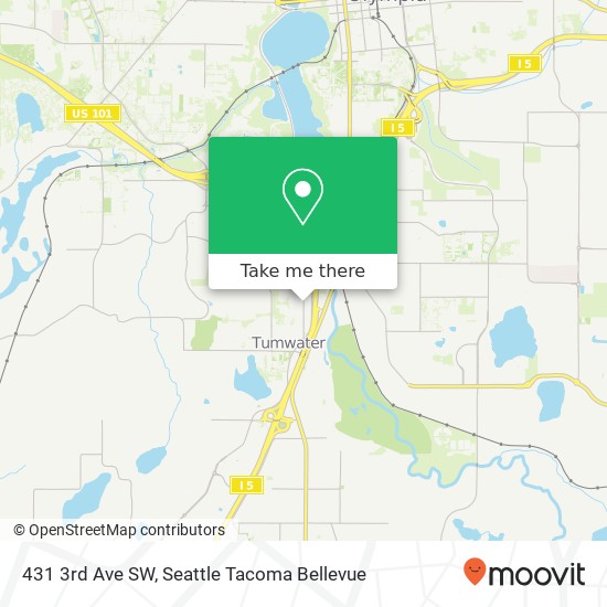 Mapa de 431 3rd Ave SW, Tumwater (Olympia), WA 98512