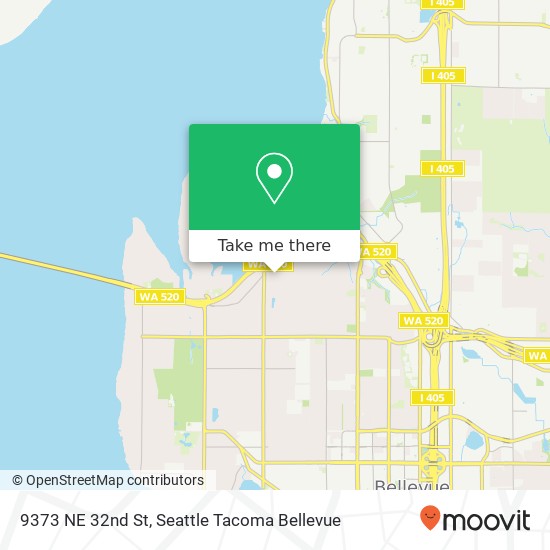 Mapa de 9373 NE 32nd St, Clyde Hill, WA 98004