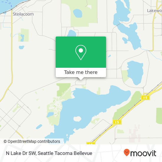 Mapa de N Lake Dr SW, Lakewood, WA 98498