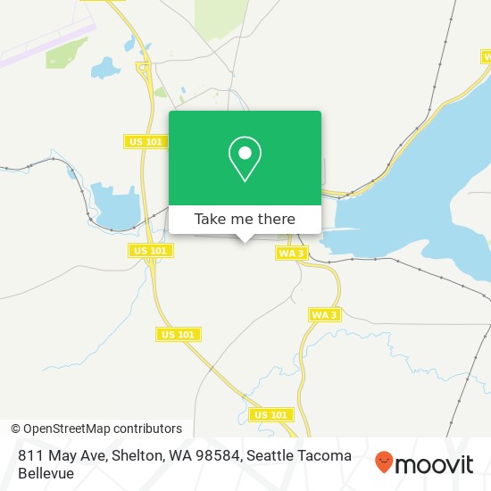 Mapa de 811 May Ave, Shelton, WA 98584