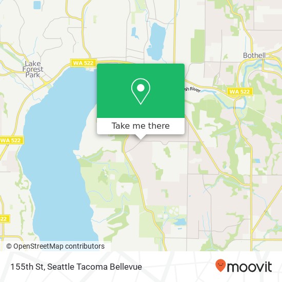 Mapa de 155th St, Kenmore, WA 98028