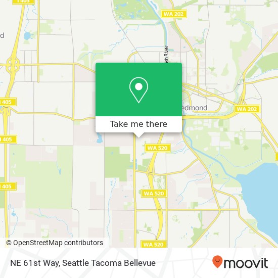 Mapa de NE 61st Way, Redmond, WA 98052