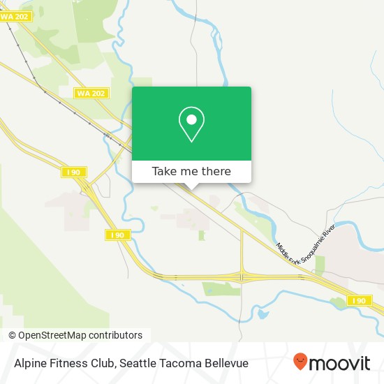 Mapa de Alpine Fitness Club, 1140 E North Bend Way