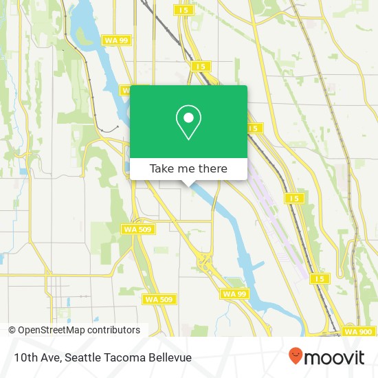 Mapa de 10th Ave, Seattle, WA 98108