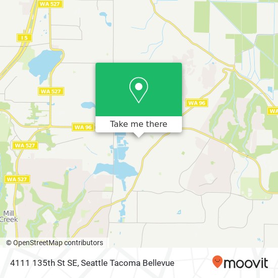 Mapa de 4111 135th St SE, Mill Creek, WA 98012