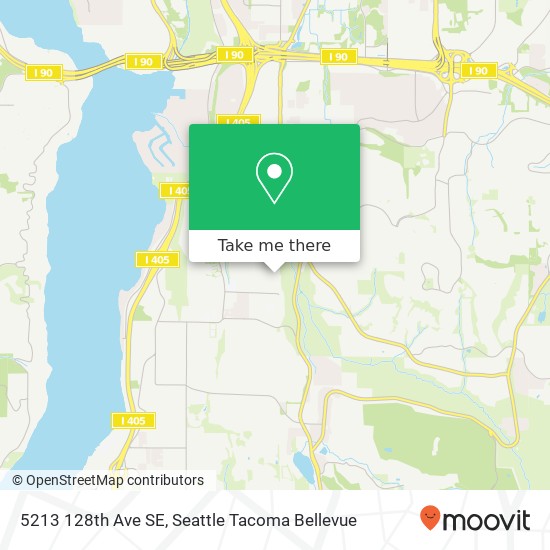 Mapa de 5213 128th Ave SE, Bellevue, WA 98006