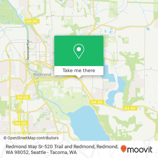 Redmond Way Sr-520 Trail and Redmond, Redmond, WA 98052 map
