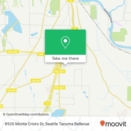 Mapa de 8920 Monte Cristo Dr, Everett, WA 98208