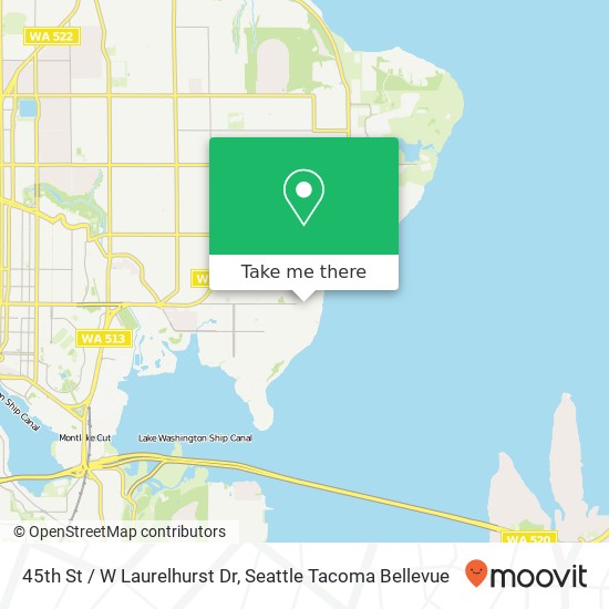 45th St / W Laurelhurst Dr, Seattle, WA 98105 map