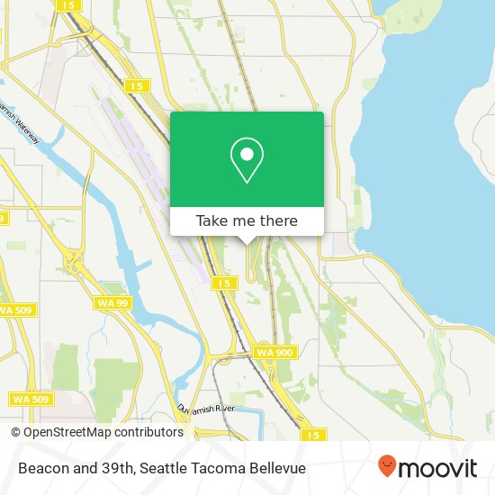 Beacon and 39th, Seattle, WA 98118 map