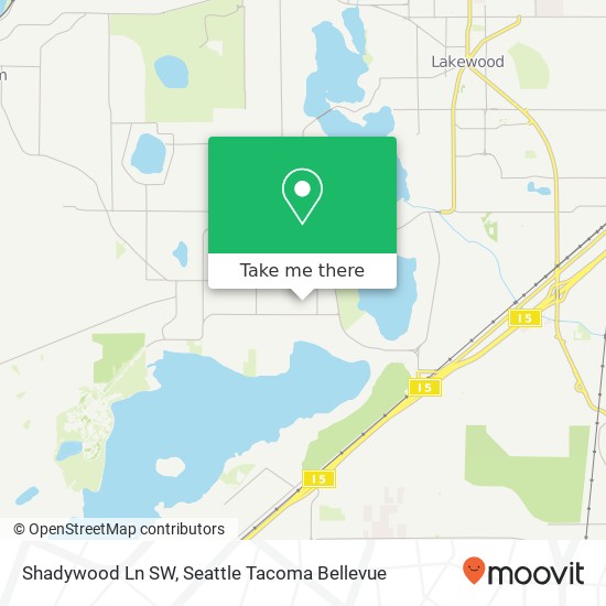 Shadywood Ln SW, Lakewood, WA 98498 map