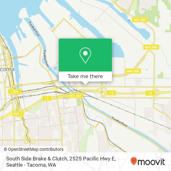 Mapa de South Side Brake & Clutch, 2525 Pacific Hwy E