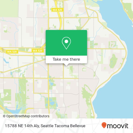 Mapa de 15788 NE 14th Aly, Bellevue, WA 98008