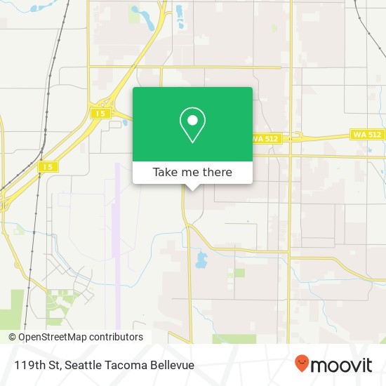 Mapa de 119th St, Tacoma, WA 98444