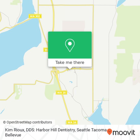 Mapa de Kim Rioux, DDS: Harbor Hill Dentistry, 4904 Borgen Blvd