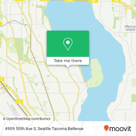 Mapa de 4909 50th Ave S, Seattle, WA 98118