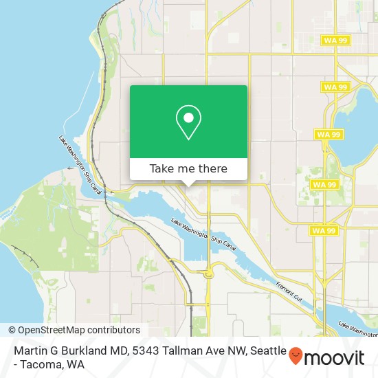 Martin G Burkland MD, 5343 Tallman Ave NW map