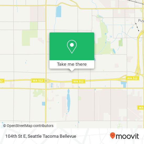 Mapa de 104th St E, Puyallup, WA 98373