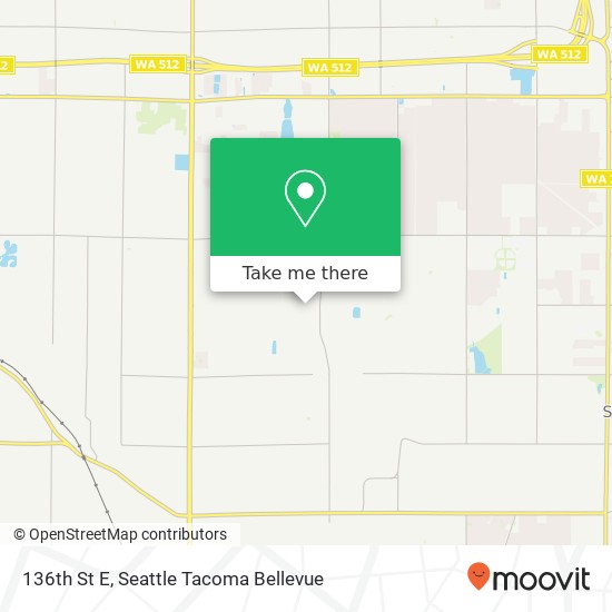 Mapa de 136th St E, Puyallup, WA 98373