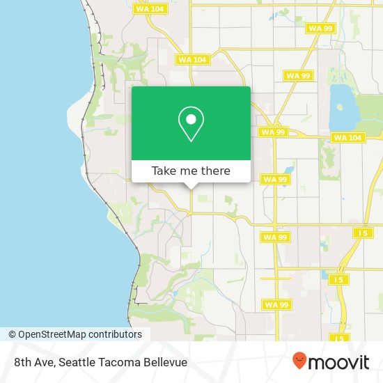 Mapa de 8th Ave, Shoreline (Seattle), WA 98177