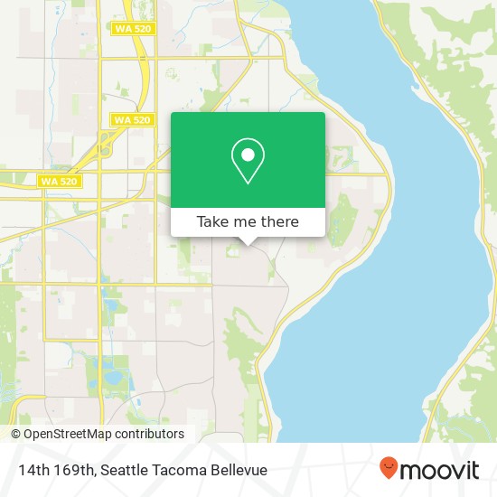 Mapa de 14th 169th, Bellevue, WA 98008