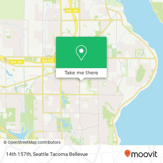 Mapa de 14th 157th, Bellevue, WA 98008