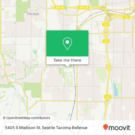 Mapa de 5405 S Madison St, Tacoma, WA 98409