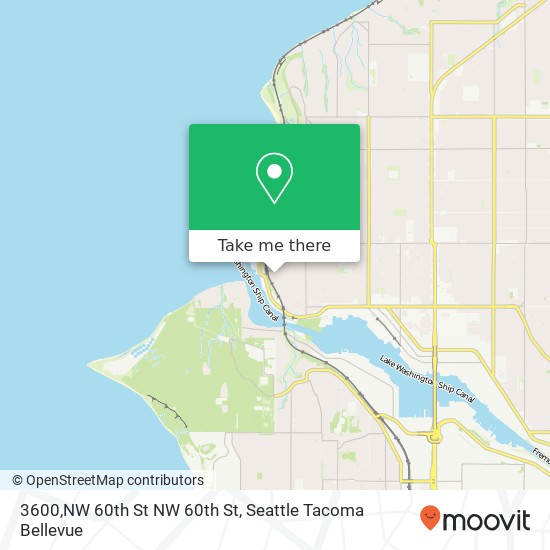 Mapa de 3600,NW 60th St NW 60th St, Seattle, WA 98107