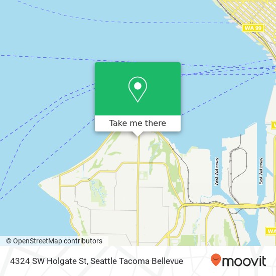 Mapa de 4324 SW Holgate St, Seattle, WA 98116