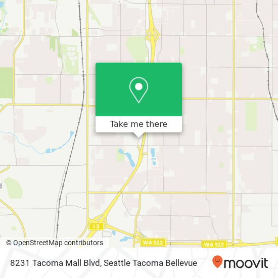 8231 Tacoma Mall Blvd, Lakewood (TACOMA), WA 98499 map