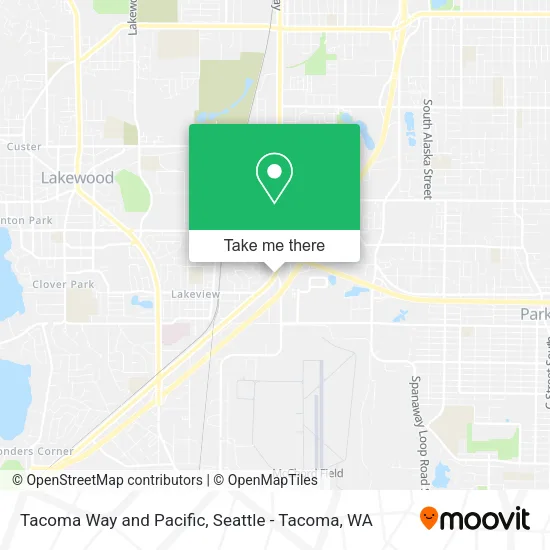 Tacoma Way and Pacific map