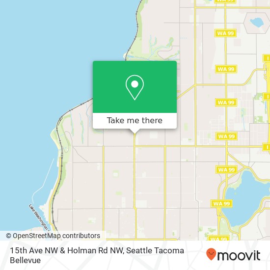 Mapa de 15th Ave NW & Holman Rd NW, Seattle, WA 98117