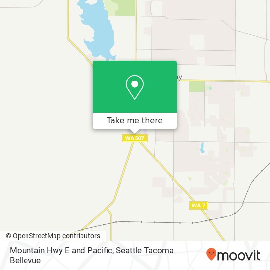 Mapa de Mountain Hwy E and Pacific, Spanaway, WA 98387