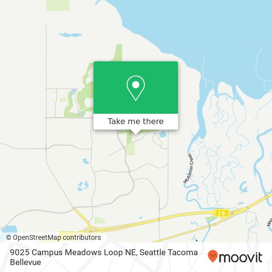 Mapa de 9025 Campus Meadows Loop NE, Lacey, WA 98516