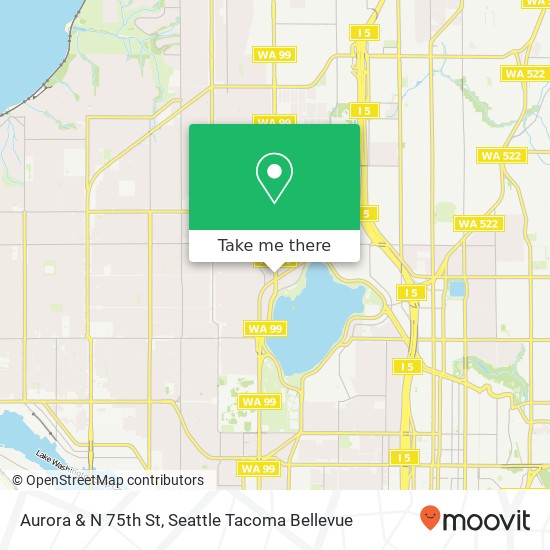 Aurora & N 75th St, Seattle, WA 98103 map