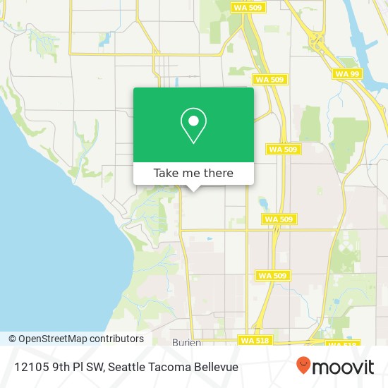 Mapa de 12105 9th Pl SW, Seattle, WA 98146