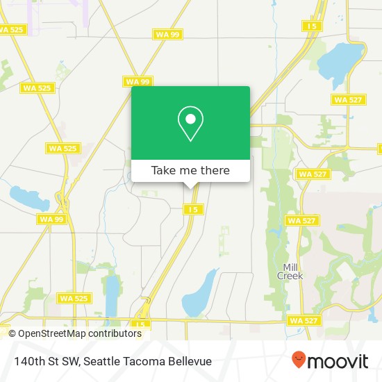 Mapa de 140th St SW, Lynnwood, WA 98087